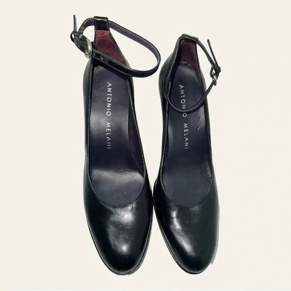 Women’s ANTONIO MELANI CLOSED TOE HEELS STRAP AROUND ANKLE‎ ADJUSTABLE SIZE 6.5 - Picture 1 of 11